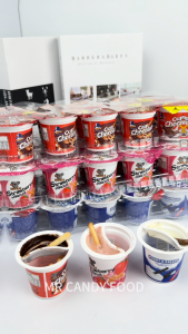 Mr candy|Chocolate Cup 10pcs Biscuit Sticks with Chocolate Dip Strawberry Cream Choco 3 Flavors Sweet Crunchy Snack