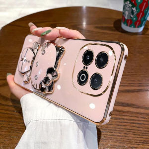 Applicable to vivoiQOO13 mobile phone case electroplated KT cat bracket makeup mirror iqoo13 silicone soft case protective case h260709