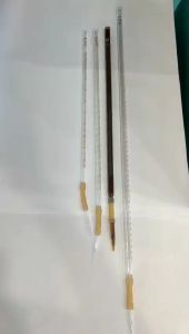 (Có dây silicon) Buret (burette) thủy tinh chuẩn độ 10ml 25ml 50ml có ống silicon chỉnh hướng bóp mở dễ dàng thí nghi