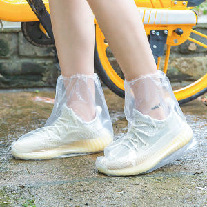 Disposable Shoe Cover Waterproof Rainy Day Thickened Length Knee High Breeding Boot Cover Non Slip Outdoor Drifting Wear-Resistant Plastic Foot Sleeve