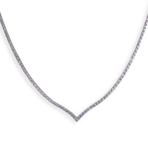 Stonefans V Shape Rhinestone Necklace Choker Wedding Accessories Fashion Jewelry Crystal Tennis Chain Necklace Statement Collar