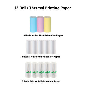 Portable Mini Photo Printer for iPhone/Android - Compact Thermal Printing Device with 1200mAh Battery Monochrome Prints