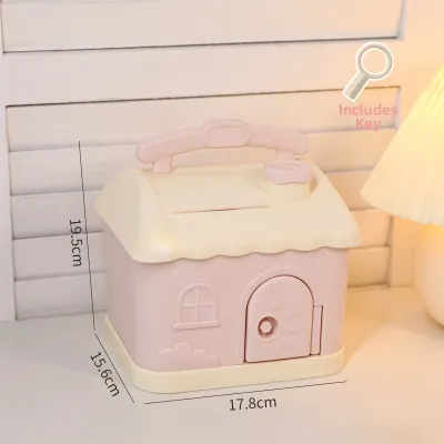 ZHENTAIYUAN | Cute Popular Girl Piggy Bank Small House Money Box