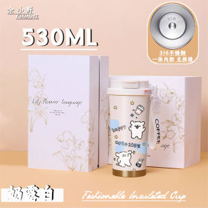 แก้วกาแฟสแตนเลส 316 ทรงสุนัข ทรงสุดน่ารัก ดีไซน์เก๋ไก๋สำหรับผู้หญิง ดื่มได้สองทาง แก้วน้ำแบบพกพา ดีไซน์เก๋ไก๋