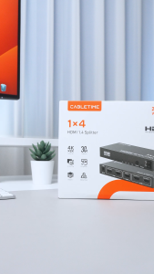 CABLETIME HDMI Splitter (1 in 4 Out) Full HD 3D 4K