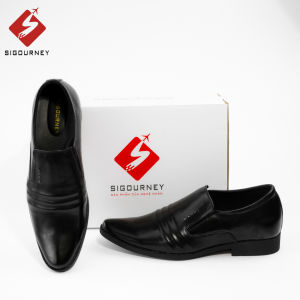 Giày Lười Tăng Chiều Cao 6cm Chất Liệu Da Bò SIGOURNEY Dành Cho Nam Màu Đen SIG-16 Bảo Hành 18 Tháng