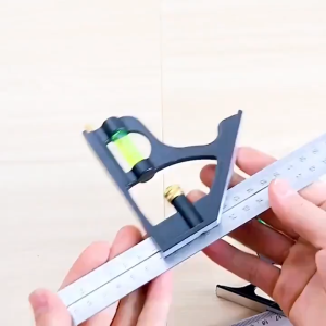 Remax 3 In1 Adjustable Ruler Multi Combination Square Angle Finder Protractor 12" Universal Ruler Right Jangka Sudut - Stainless Steel Hardware