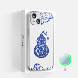 Ultra-Thin Silicone Protective Case for 16 15 14Pro Max 13Honey Gourd Magsafe Magnetic Absorption Full Cover Lens Couples