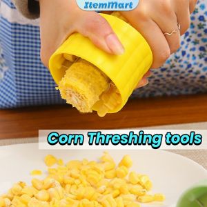 ItemMart Creative Corn Stripper Stainless Steel Corn Cob Remover Cutter Corn Threshing Tools