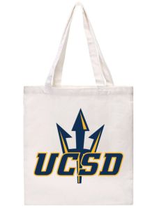 UCSD California University San Diego Canvas Bag Souvenir Single Shoulder Shopping Bag New Arrival Casual Zipper Closure Soft Box Shape