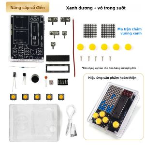 Aideepen | Bộ Điều Khiển Trò Chơi Pixel DIY Dự Án Hàn Chip Đơn Với Vỏ Acrylic Và Cáp USB - Mạch Điện Tử Tích Hợp