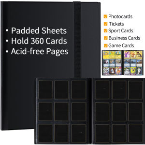 Card Binder 9 Pocket Storage 360 Cards Sleek Side-Loading Trading Card Collection Album For Game & Baseball Card Blind Notebook