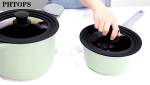 Silicone Glass Lid Pot Multifunctional Explosion-Proof/Drop-Proof Frying Pan Wok Casserole Cover Lid