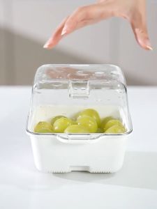 Fudonar กล่องล้างผลไม้ ตะกร้าล้างผัก ตะกร้าล้างผลไม้ ตะแกรงล้างผัก ตะแกรงล้างผลไม้