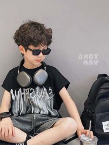 Áo Thun Tay Ngắn Mùa Hè Cho Bé Trai Áo Vest Không Tay Cotton Nguyên Chất Thời Trang Đường Phố Cho Trẻ Em Trung Niên Và Lớn