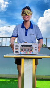 Đài Radio FM Có Loa Bluetooth FP 363S – 2 Loa 9cm Đèn LED RGB USB/TF Sạc 5V Có Năng Lượng Mặt Trời Quà Tặng Ông Bà Cha Mẹ Ý Nghĩa