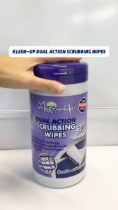 KLEEN-UP DUAL ACTION SCRUBBING WIPES 75S CANISTER x 2 FG-KU4128
