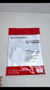Long Clear Sheet Protectors Clearbook Binder Refill for 2/3/4/5 Ring Binder File Document Sleeves Clear Folder Organizer