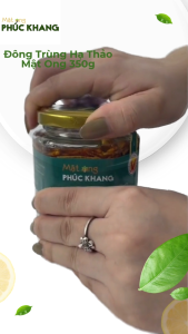 Combo 5 Hũ Mật Ong Đông Trùng Hạ Thảo Phúc Khang 350g – Tặng thêm 1 hũ - Tăng Cường Sức Khỏe - Bổ Dưỡng Tăng Sức Đề Kháng