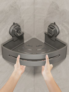 High-End Bathroom Storage Rack Toiletries Organizer Wall-Mounted Suction Cup Shower Room Toilets Washstand No Drilling Needed