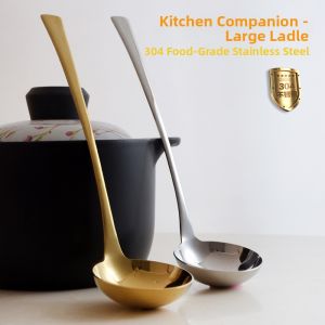 OUDING | 304 Stainless Steel Large Soup Spoon