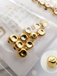 อุปกรณ์ทำเครื่องประดับ DIY ทองแดงชุบทองสี่เหลี่ยมแบบอัดด้าน กระดูกสัตว์ ลูกปัดแบ่ง โลหะผสม ใหม่ ราคา 10-19.99 หยวน