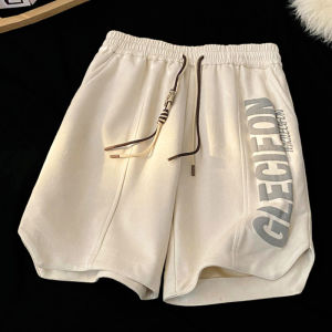 Quần Short Da Lộn Nam Mùa Hè in Chữ Thường Ngày Rộng Rãi Thể Thao Quần Ống Đứng Thoáng Khí Thoải Mái Thời Trang