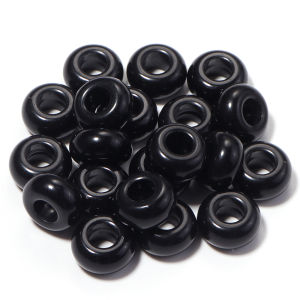 50pcs/lot Big Hole Acrylic Spacer Beads Colorful Flat Round Loose Abacus Beads For DIY Handmade Bracelet Keychains Accessories