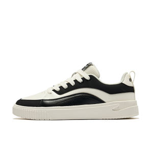 Erke Mens Low-Top Sports Casual Shoes Summer New Flat Bottom Couples White Leisure Shoes Breathable Waterproof Wear-Resistant