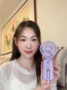 MOMOMART พัดลมพกพา ขนาดเล็ก คละสี รุ่นใหม่ สายชาร์จ 2-in-1 USB พัดลมพร้อมเพาว์เวอร์แบงค์ ชาร์จแบตในตัว