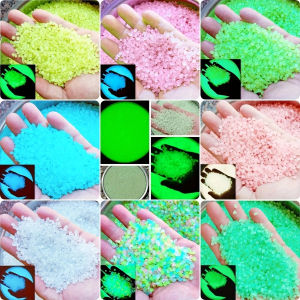 4000pcs/Bag Gardening Aquarium Landscape Fluorescent Small Stone Vase Hourglass Luminous Sand Fluorescent Particles 100g