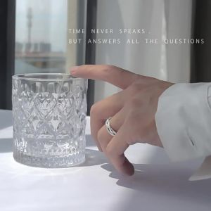 KELANXI | Trendy Minimalist Silver Ring for Men