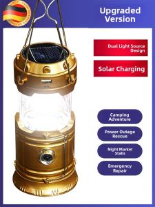 MONLEYTA | Long-Lasting Solar Powered Camping Lantern Outdoor Emergency Disaster Relief Multi-Function Horse Lamp Tent Light
