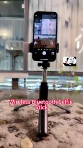 Foldable Wireless Bluetooth Selfie Stick Tripod With Led Light