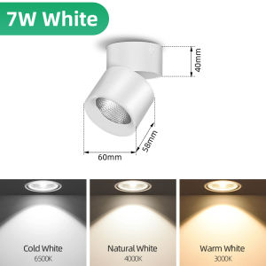 Spot Led Downlight 220v 3 colors dimmable LED spotlights Ceiling lamp surface mounted Down light for Store Home Bedroom Bathroom
