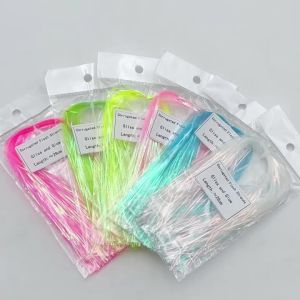 2/6Packs 1mm Corrugated Flash Gliss Strands Fly Tying Material Flashabou Tinsel Simulate Fish Scale Minnow Baitish Streamer Fly