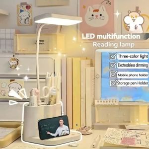 1pc JDY Rechargeable LED Stand Light with Polished Finish Adjustable Lighting Desk Lamp USB Charging 5V with Tabletop Mount for Reading Music Stand Bedroom Household Use