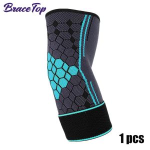 BraceTop 1 PC Sport Elbow Brace Adjustable Compression Elbow Support for Tendonitis ArthritisBursitisGolfers Elbow Pain Relief