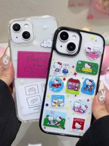 Embroidered Ball of Thread Kitten Phone Case For iPhone 18 17 16 15 14 13 12 11 Pro Max Shockproof Bumper Protection Back Cover