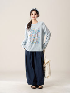 SHANGWEILUO | Áo Thun Dài Tay In Hình Vintage