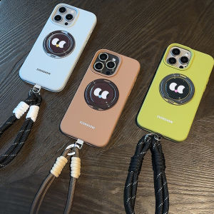 Evenshow Spring New Liquid Silicone Phone Case with Stand And Lanyard for 16Promax 15Plus 14 13 Womens Elegant Shell Case