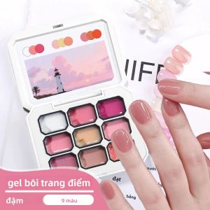 1 Hộp Gel Sơn Móng Tay 9 Màu Trơn Màu Hồng Hoa Anh Đào Tương Thích UV&LED Dùng Cho Nail Art Tự Làm Tại Nhà Phong Cách Y2K Trang Trí Móng