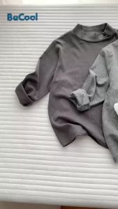 Áo Giữ nhiệt Cho Bé Áo Dài Tay In CHữ ICONIC Cotton Gân Cho Bé Trai Bé Gái 9-27kg MINKY BABY