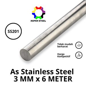 As 3 mm stainless steel 201
