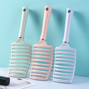 Hair Scalp Massage Comb Hairbrush Nylon Men Women Wet Dry Curly Detangle Salon Hair Brush Hairdressing Styling Tool (Green/Pink/Blue)