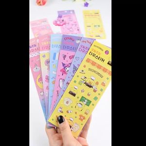 Sanrio สติกเกอร์ PVC ลายการ์ตูนคุโรมิ  3D สําหรับตกแต่งสมุดโน้ต แก้วน้ำ DIY ชุด5