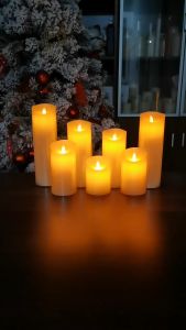 Warmtaste LED Candle Light Flameless Electronic Flickering Candle Lamp Decorative Night Light for Home Indoor Table Windows Valentines Day