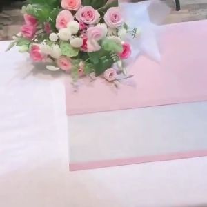 Kertas Buket Cellophane Flower Wrapping Paper Color Frame Transparan List Waterproof KB6054