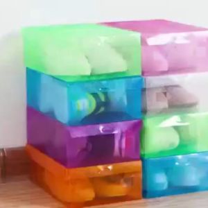 MPHL0042 Kotak Sepatu Lipat Transparan Serbaguna Shoes Box Organizer Multifungsi