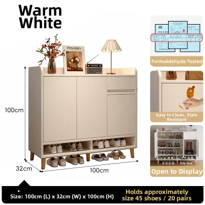 New Premium Wooden Shoe Cabinet for Home Entrance